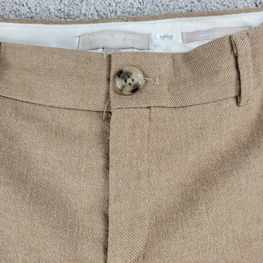 Banana Republic Womens Dress Pants 4 Beige Martin Fit Wool Blend Italian Fabric - Image 10