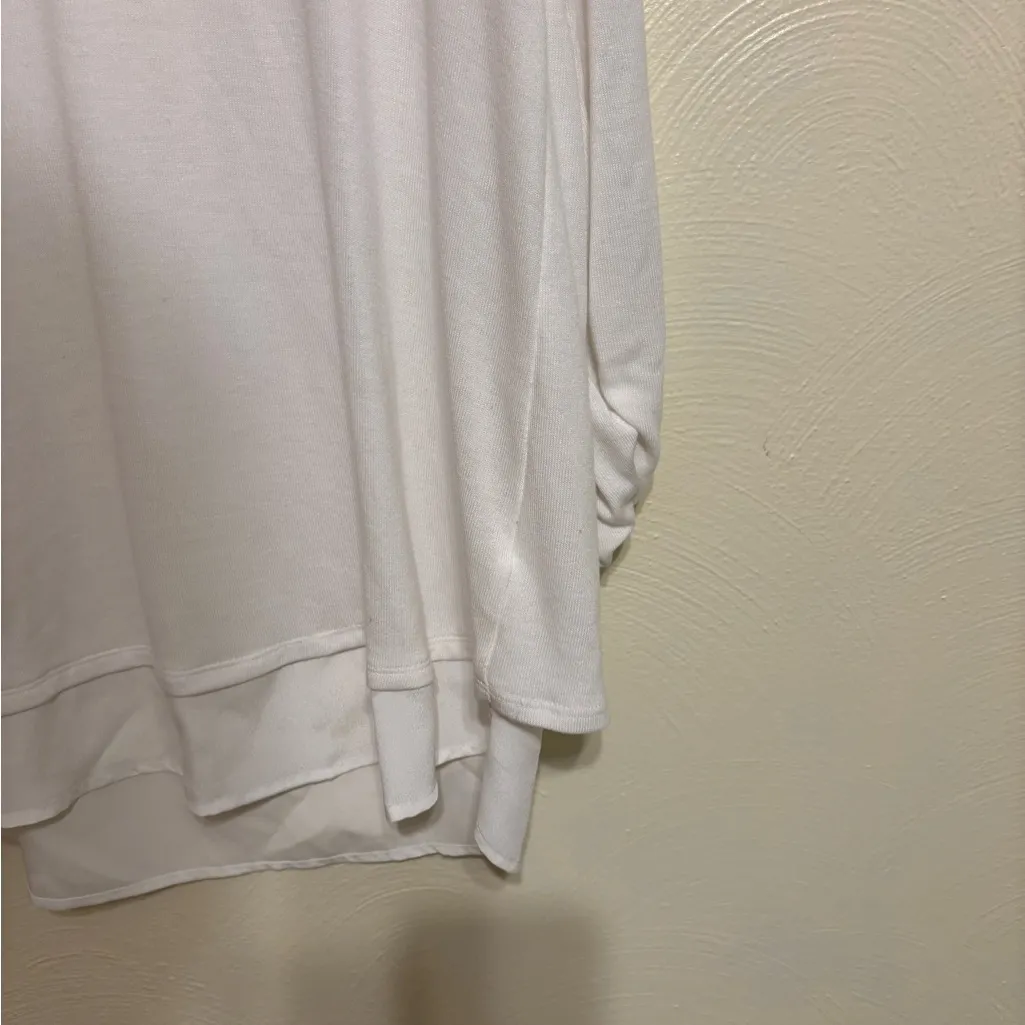 🤍 Grace Elements White Layered Hem Tunic Top – Size L - Image 7
