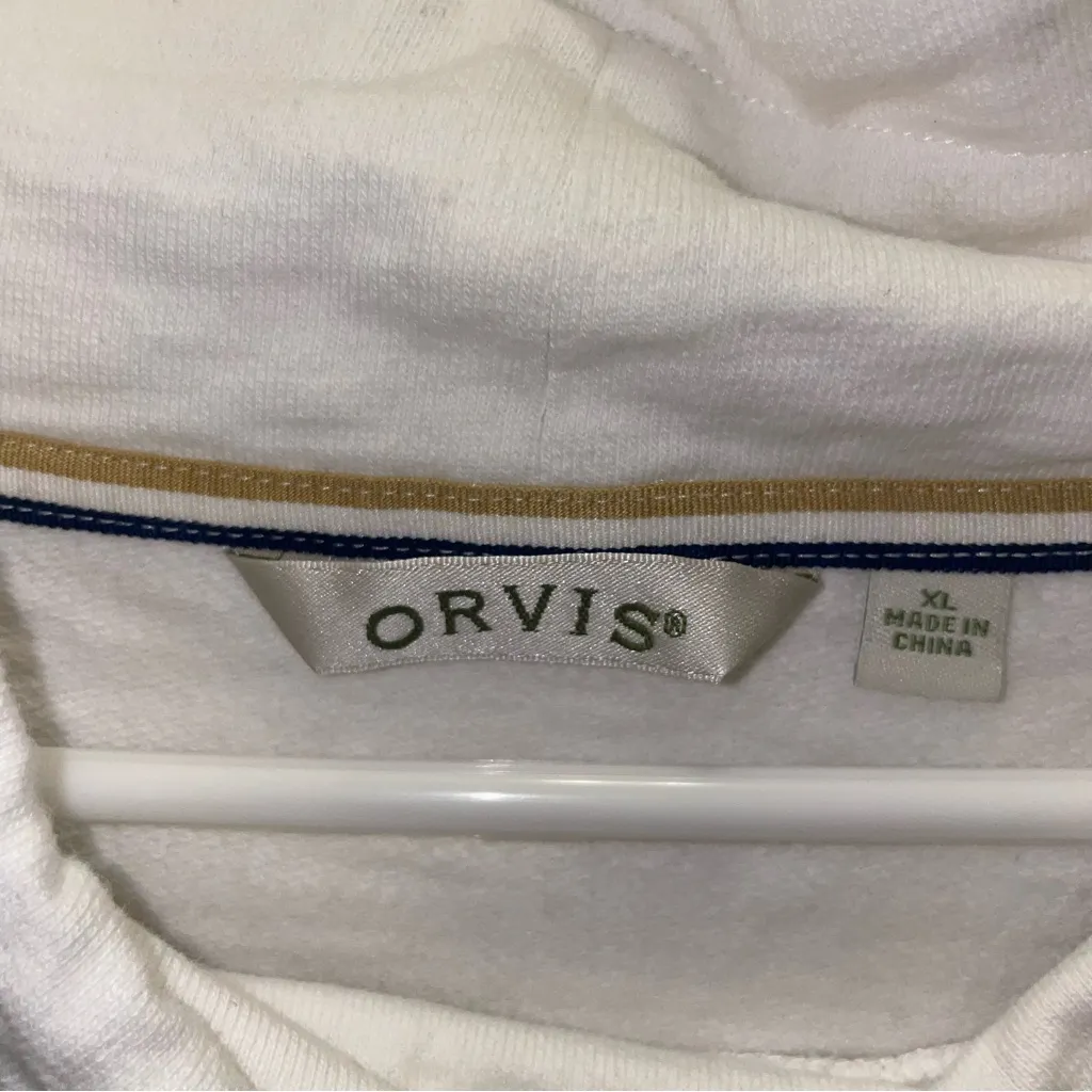Orvis White and Navy Striped Rugby Shirt - Image 7