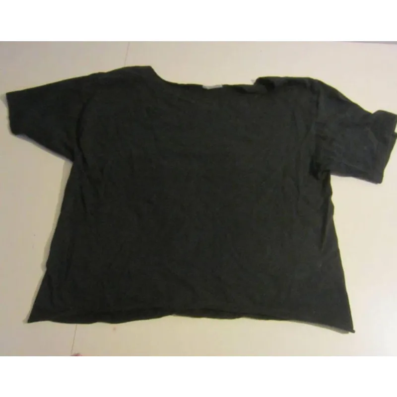 Grunge Y2K Batman Logo Tee Black Distressed DC Comics Shirt Cropped M - Image 4