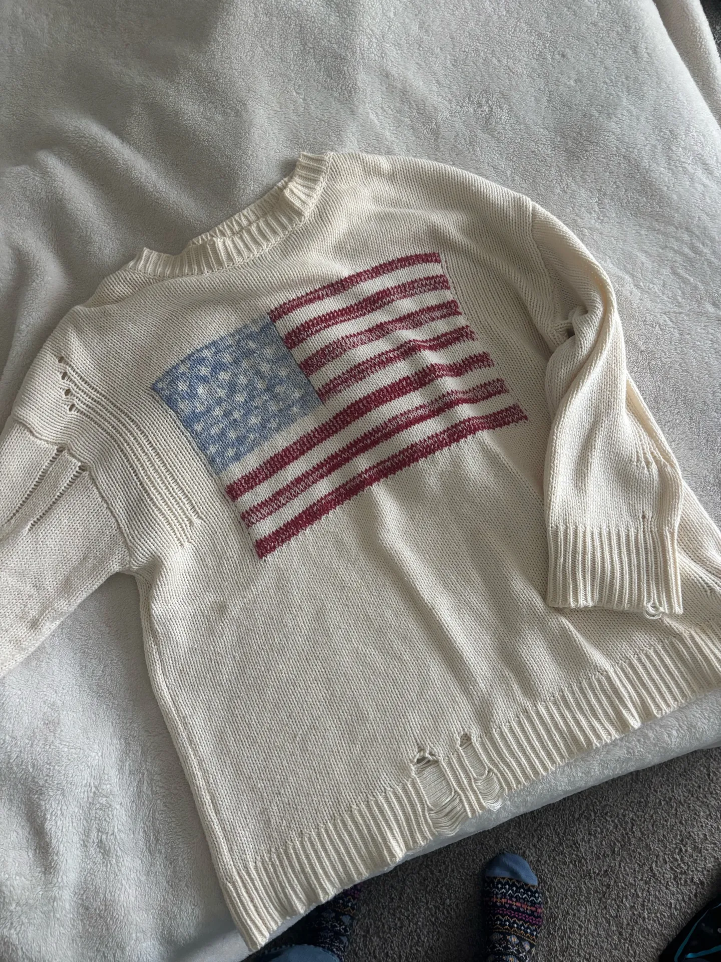 Brandy American Flag Oversized Sweater - Image 4