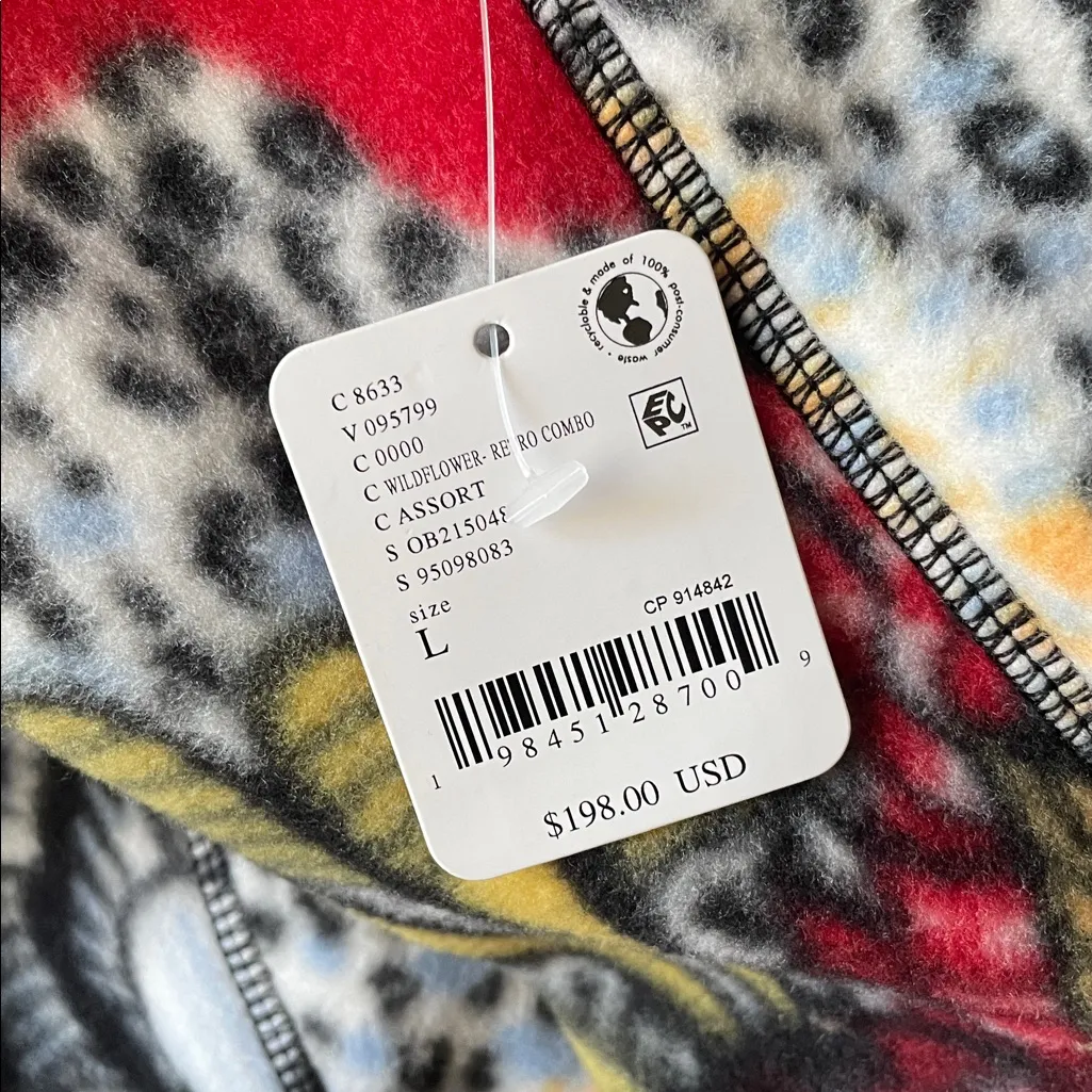 Free People Wild and Free Printed Fleece Pullover Womens Retro Y2K Athleisure - Image 4