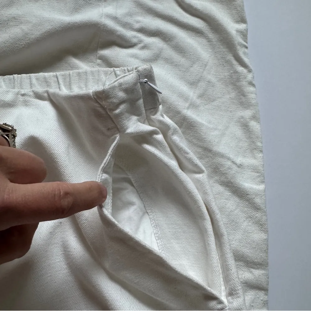 Eileen Fisher Organic Cotton Hemp Lantern Ankle Pant White Size X-Large NWOT - Image 5