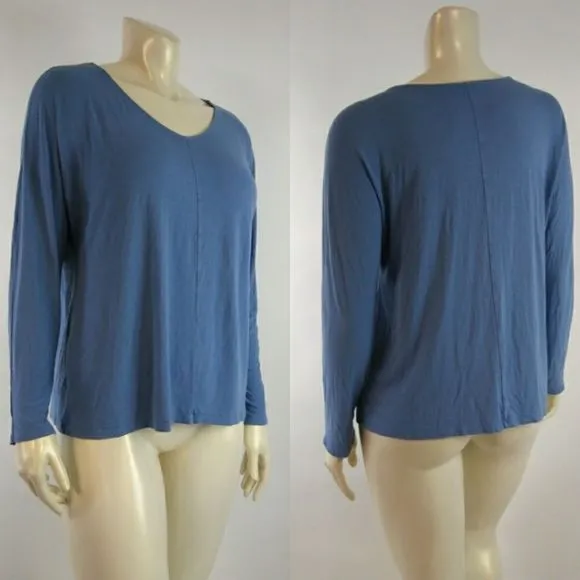 💵 J. Jill Large Blue Long Sleeve Blouse - Image 2