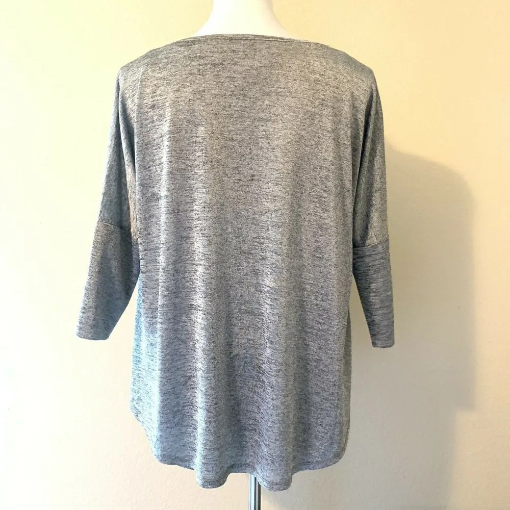 White House Black Market Gray Layered Tunic - Image 3