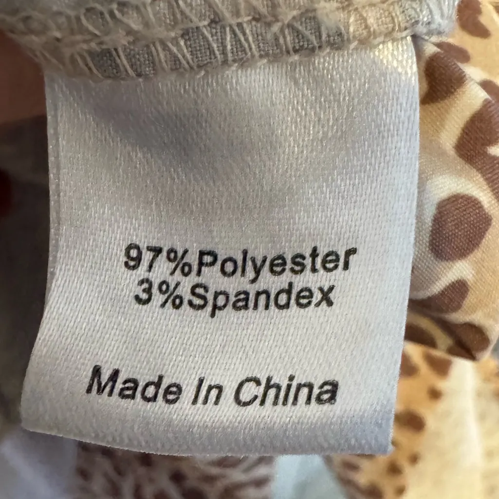 Tuckernuck Hayes Beige & Brown Leopard Print Drop Waist Shirt Dress | S - Image 5