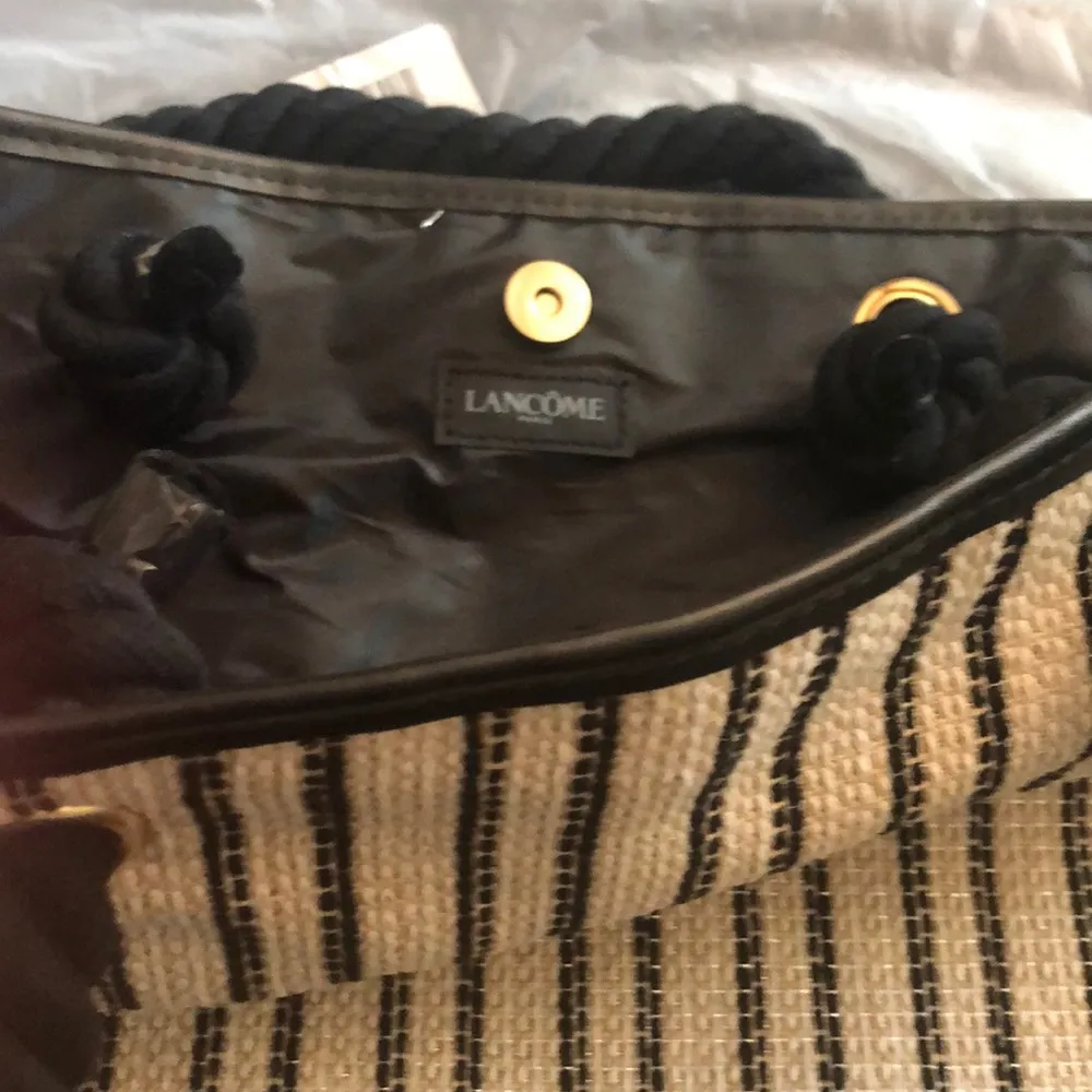 Lancôme Tan & Black Striped Tote - Image 7