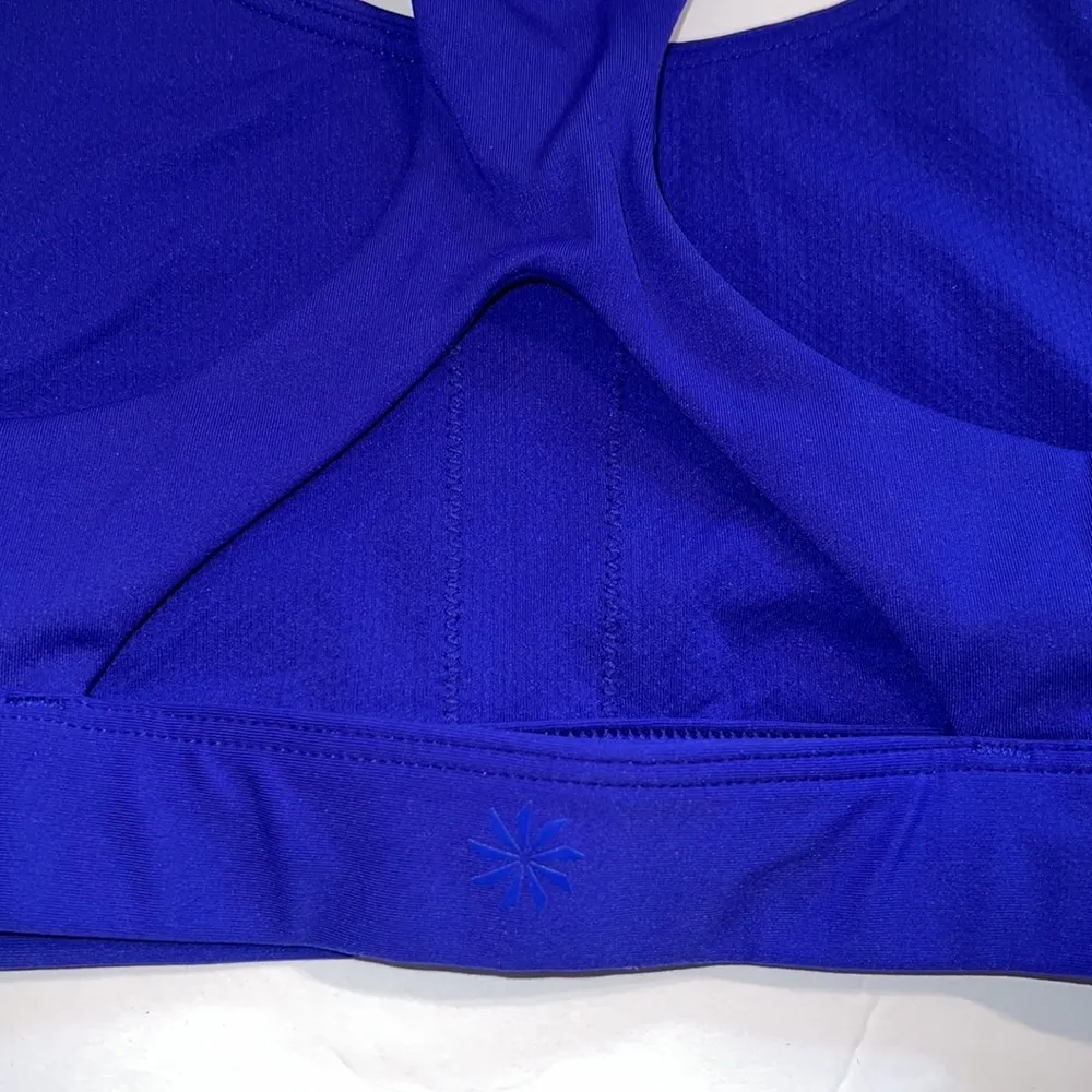 Athleta XS sports bra pullover no pads racerback breathable unlined purple - Image 5