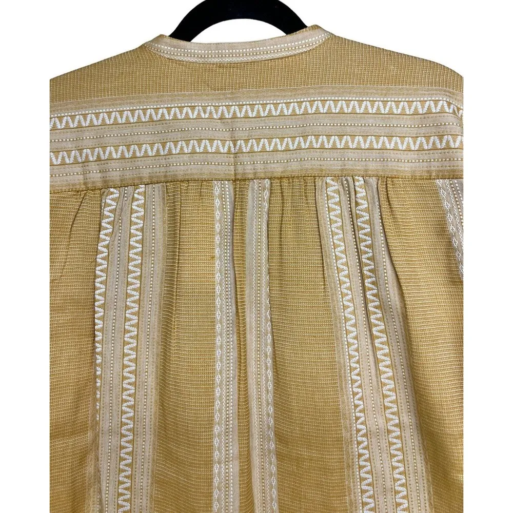 Tory Burch Sequin Embellished Tunic Orange/Ivory Women’s Size 10 - Image 4