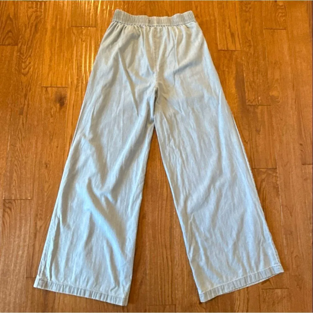 BCBGeneration  love Effie denim trouser wide leg tencel jeans size small - Image 11