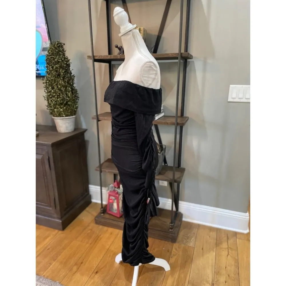 Bronx and Banco Amara Midi Dress Black Womens 8 Large - Image 7