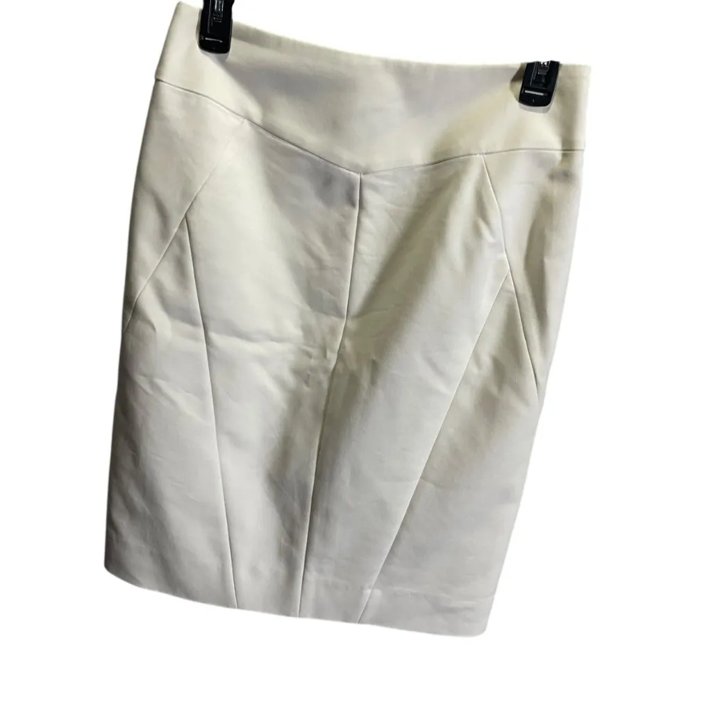Antonio Melani Womens Pencil Skirt Size 4 Off-White Cotton Blend - Image 2