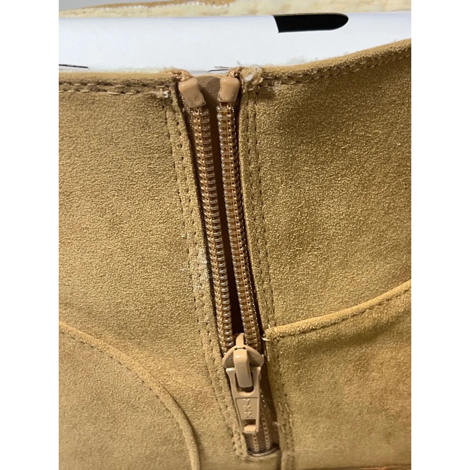 Universal Thread Women Memory Foam Zip Ankle Boots Tan Winter Comfy Size 8 - Image 3