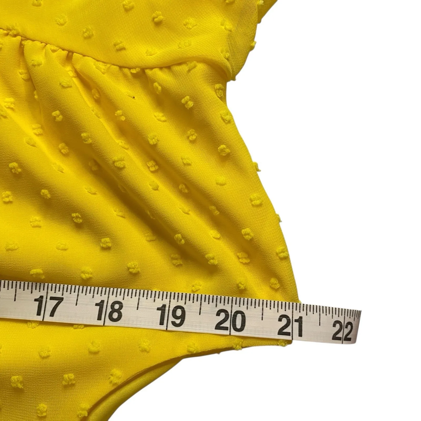 Lulus Chara Yellow Swiss Dot Button-Up Skater Dress Size XL Summer Midi Sundress - Image 9