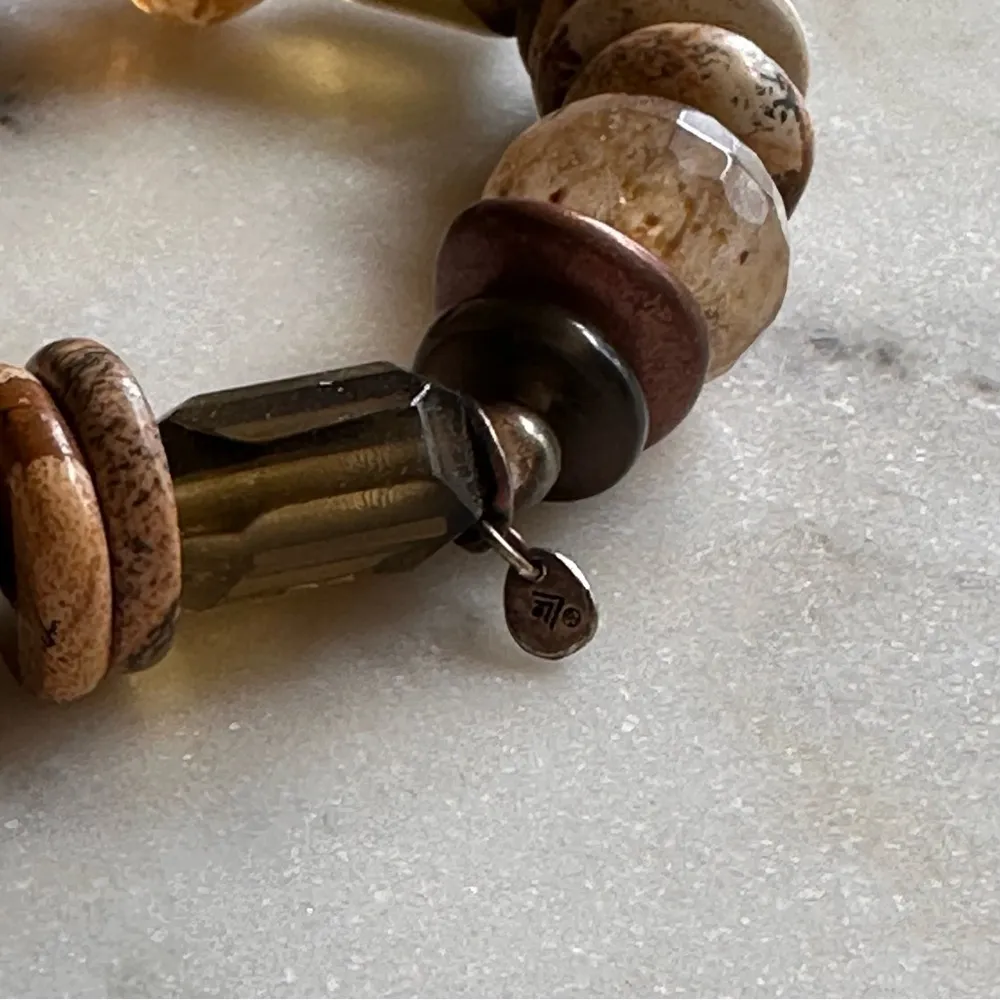 Jewelry Jasper & Mixed Stone Sterling Silver Stretch Bead Bracelet - Image 6