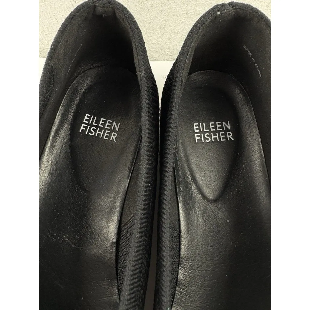*Eileen Fisher Heaven Stretch Knit Wedge Ballet Flat Size 8.5 Black Quiet Luxury - Image 13