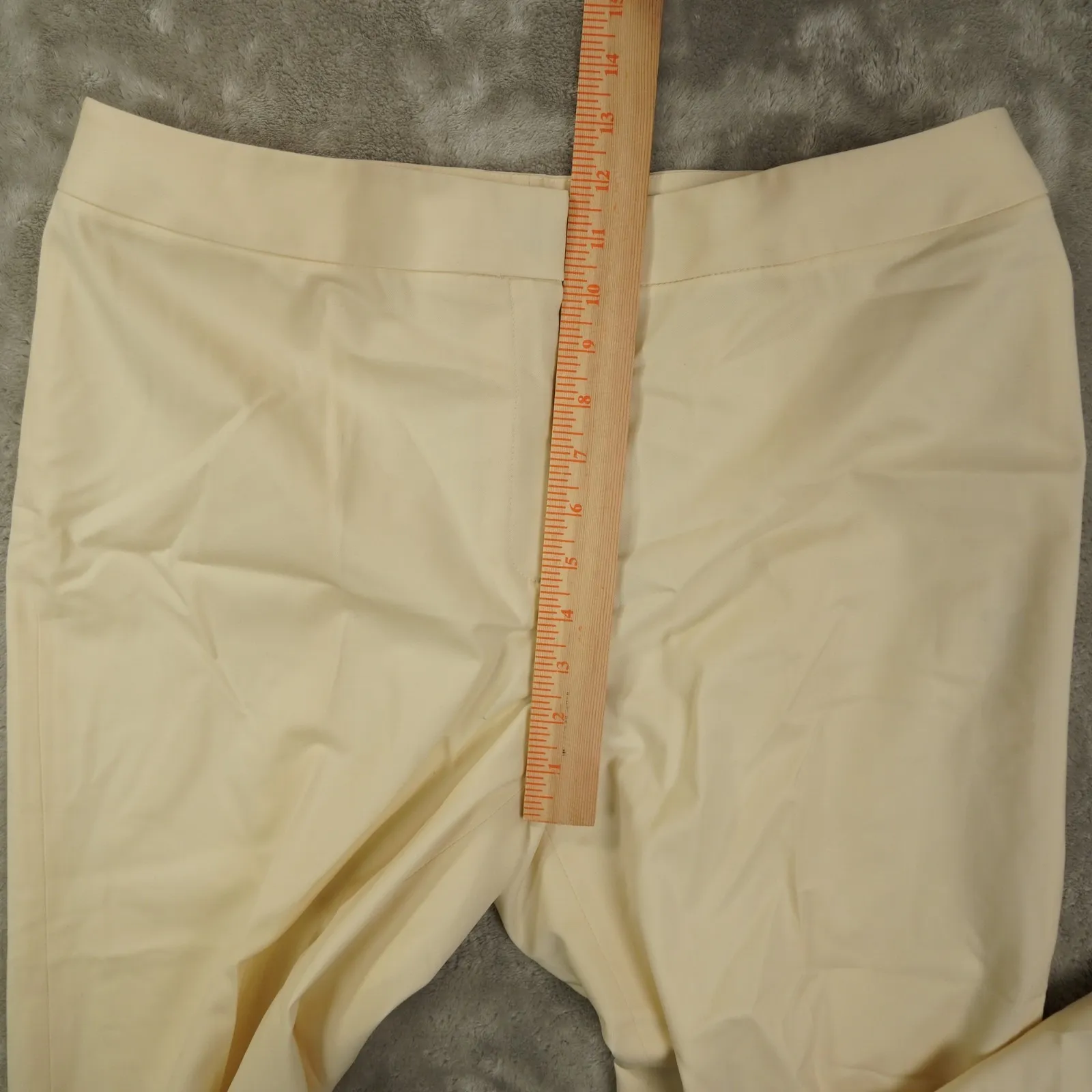 Lafayette 148 Menswear Pants Women's 12 Cream Wool Trouser Stretch City NWT - Image 8