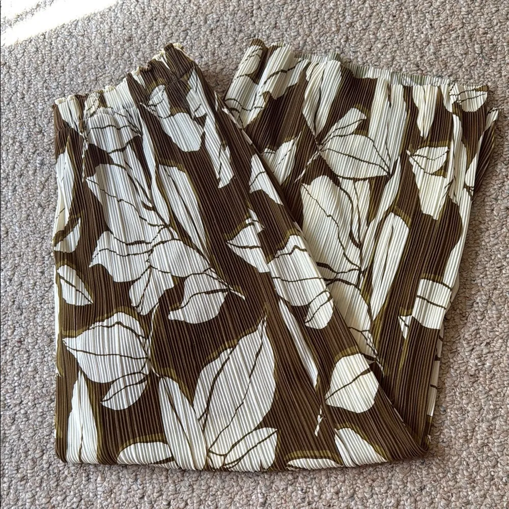 NWT Nine West Floral Pleated Pants Size Large - Image 6