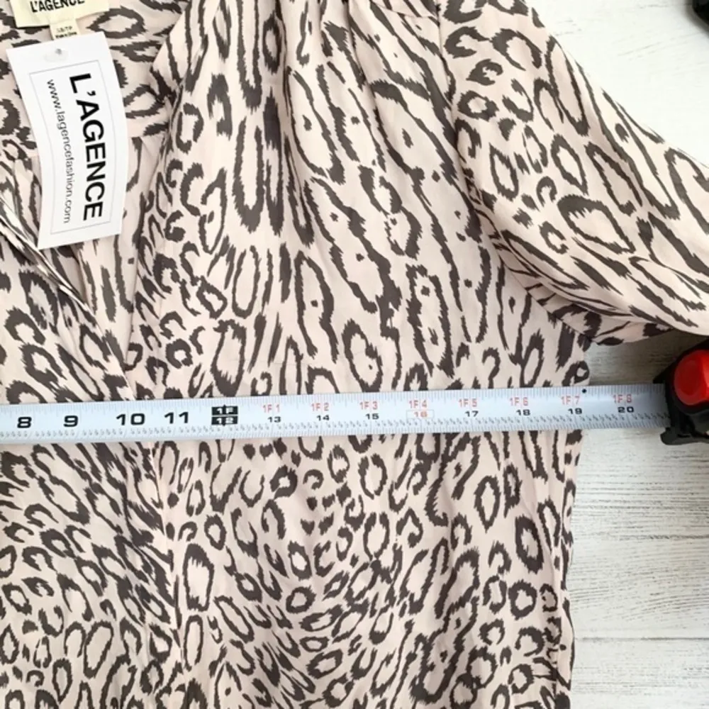 L'Agence L’agence Leopard Button Down Blouse - Image 5