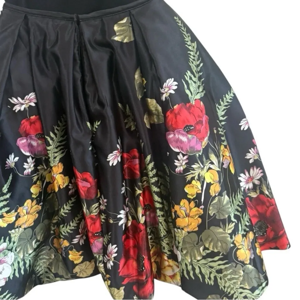 Sherri Hill Black Floral Skirt Beautiful Size 8 Women’s - Image 10