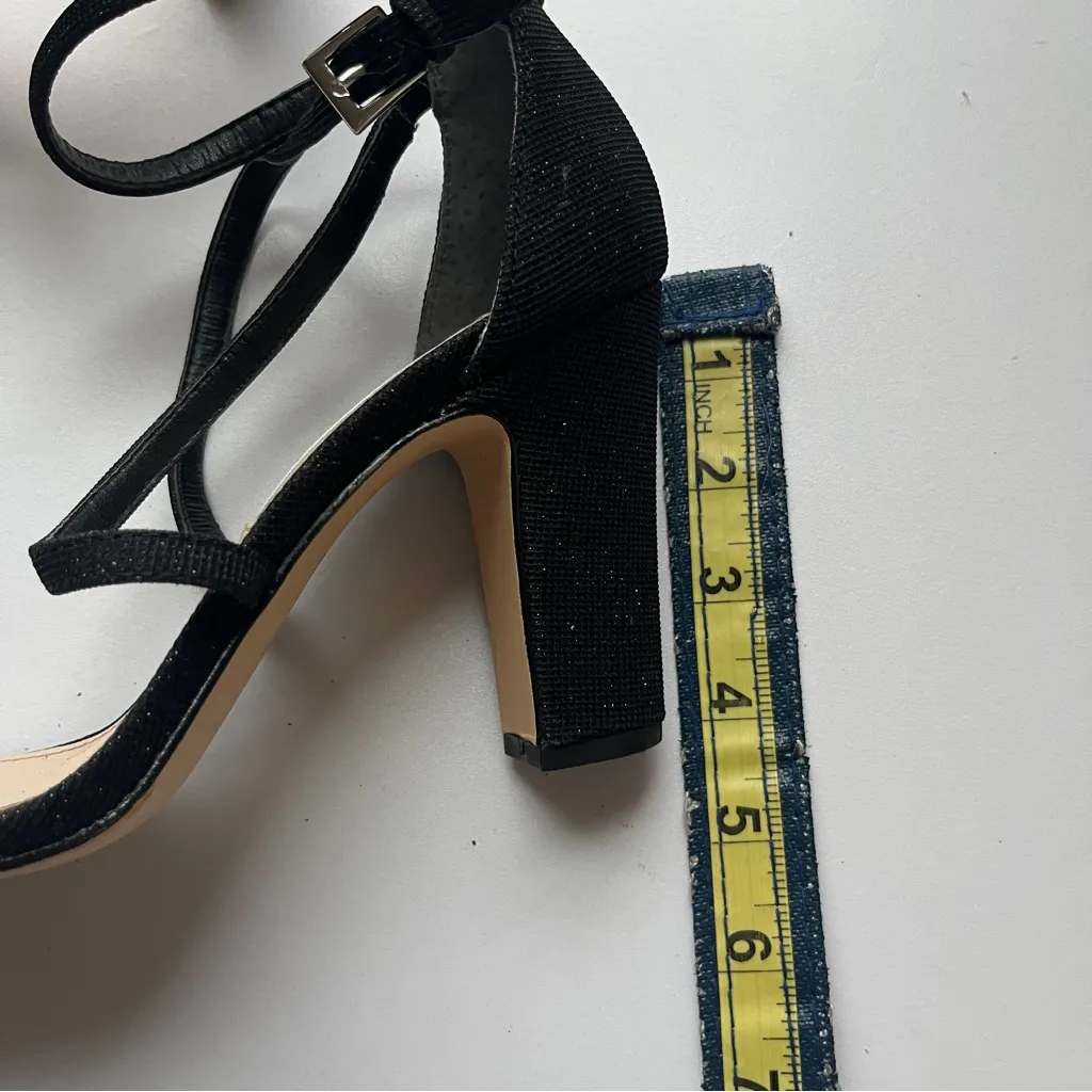 Nina Black Strappy Sandals - Image 8