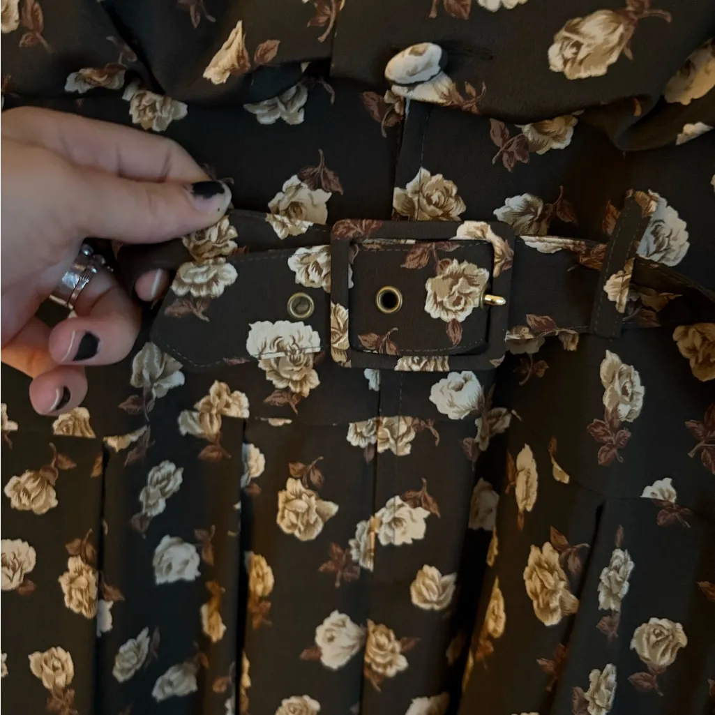 🍂 floral fall dress 🍂 Green - Image 5