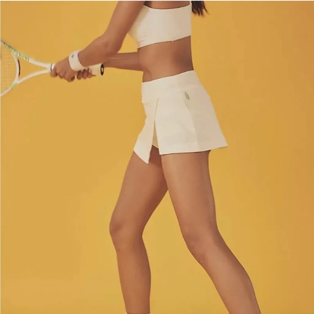 FP Movement NWT Free People Hot Shot Mini Skort Tennis Skort Size L White Size L - Image 3