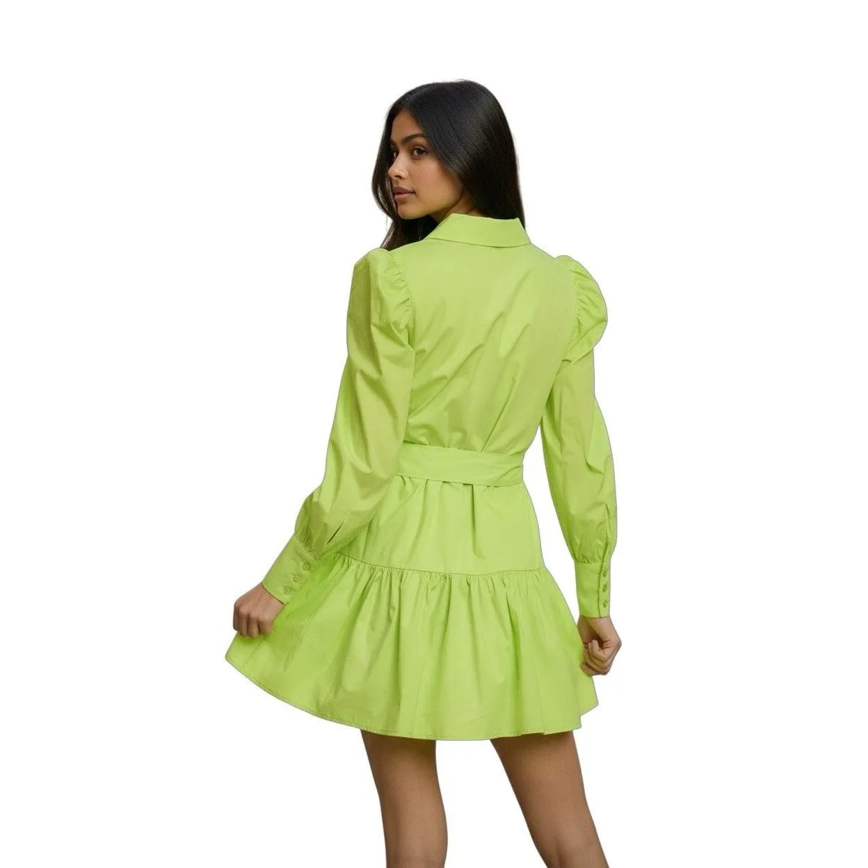 Walter Baker Tara Mini Dress Citron, Size S - Image 2