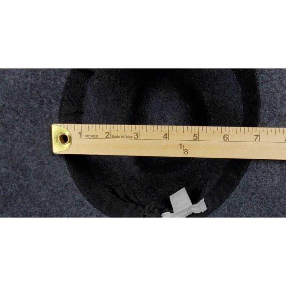 Nordstrom Fedora Hat Blue 100% Wool One Size Wide Brim Festival Bohemian Classic - Image 4