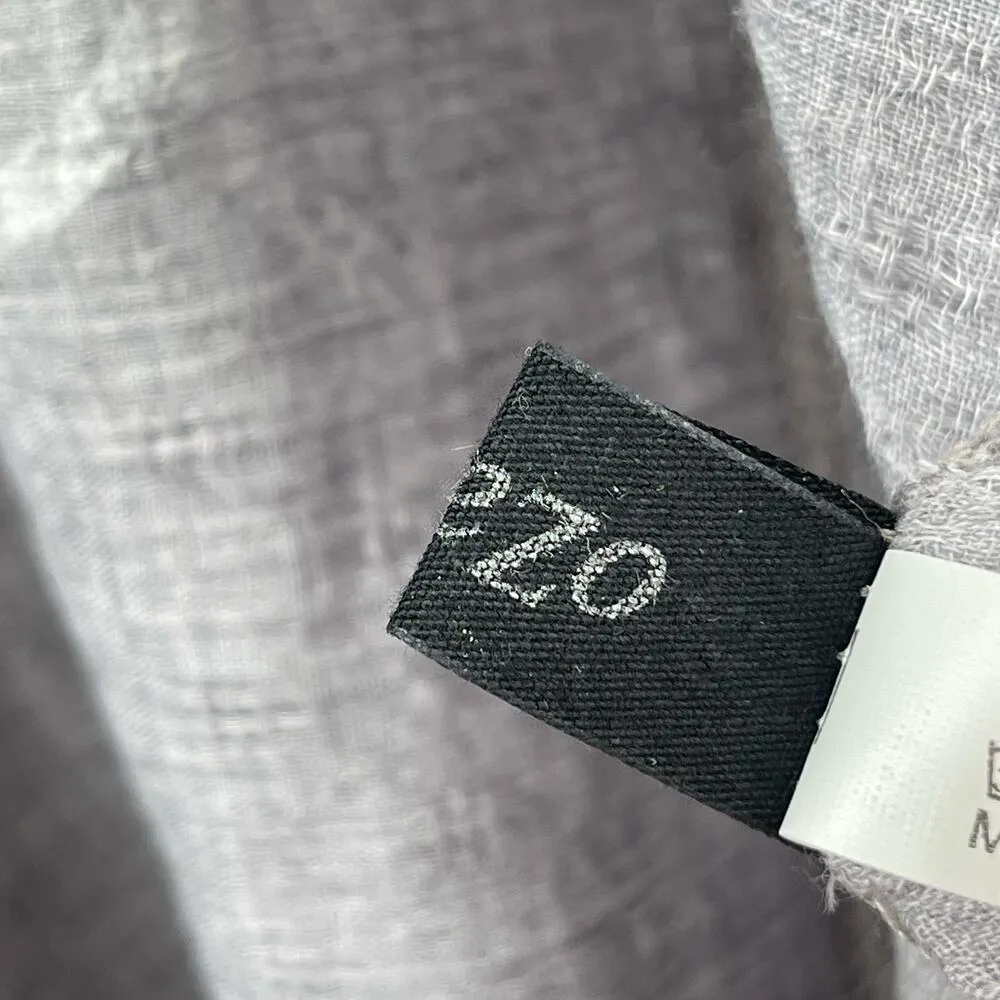 TREZO Wrap Shawl Circles Lagenlook Gray White Artsy Art Funky Cotton Blend Light - Image 4