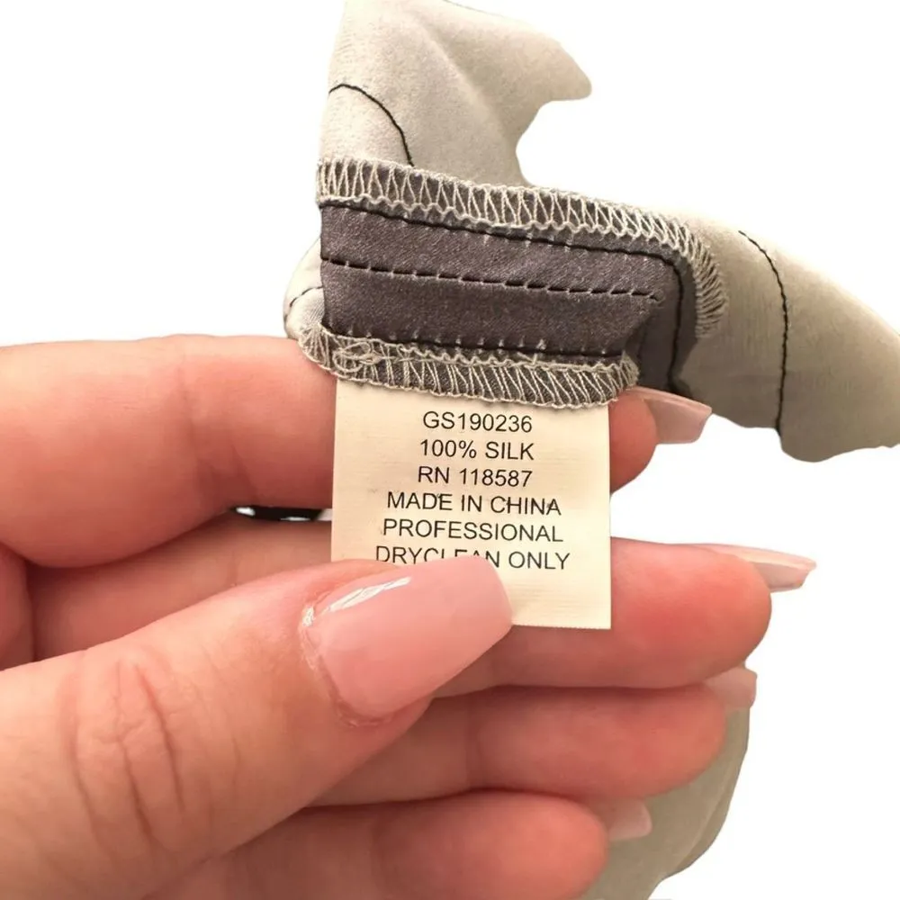 JASON WU Ombre Print Silk‎ Charmeuse Shirt Lace Trim NWT Sz 4 - Image 5