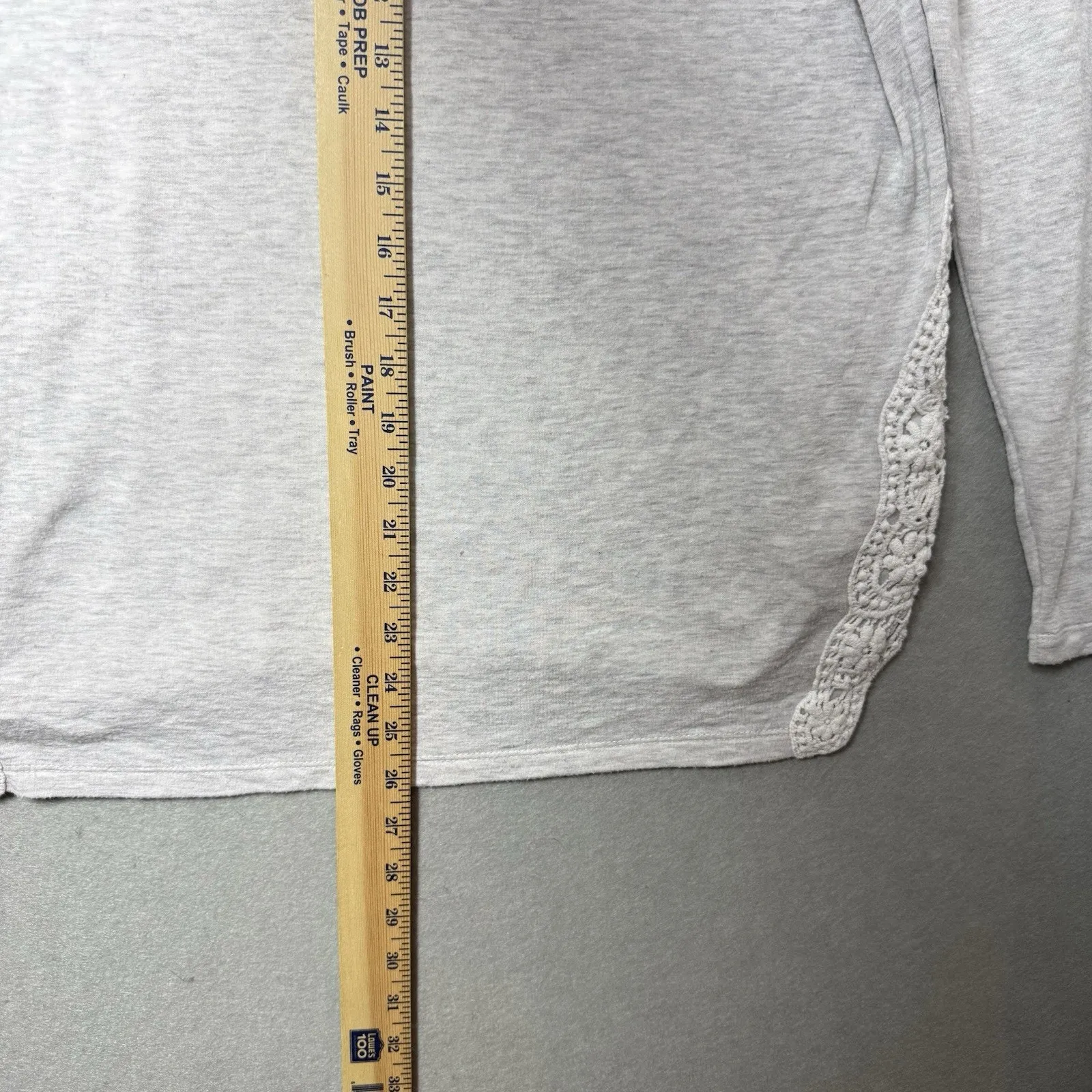 Christopher & Banks Sweater Ivory Pullover Ribbed Side Lace Detail Women’s L - Image 9