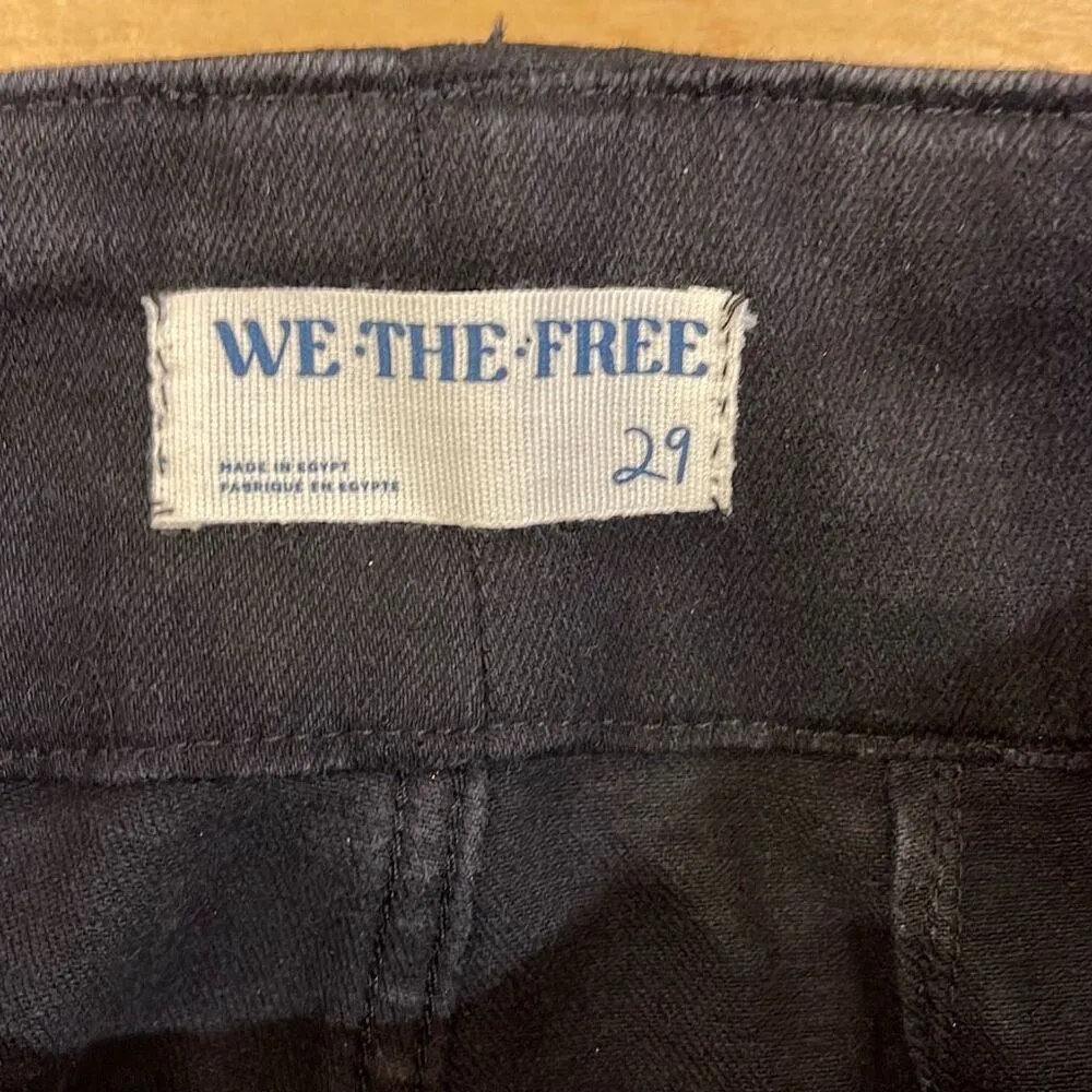 We The Free Womens High Rise Jayde Bell Bottom Flared Denim Jeans‎ Black Size 29 - Image 7