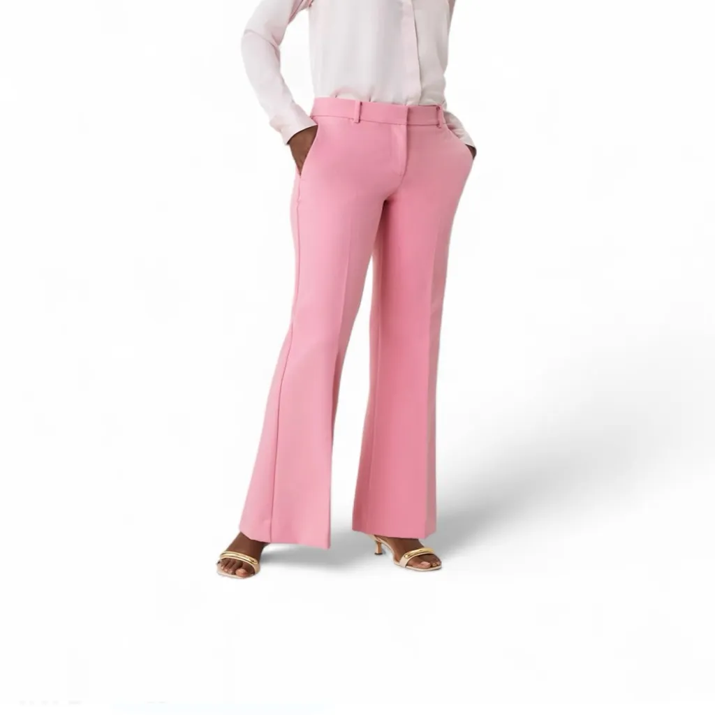 NWOT Ann Taylor The Jayne Pink Wide Leg Ankle Pants 16P - Image 6