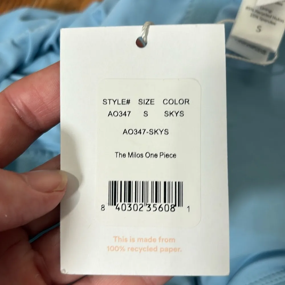 Andie‎ The Milos One Piece Swimsuit Sky Blue size S NWT - Image 7