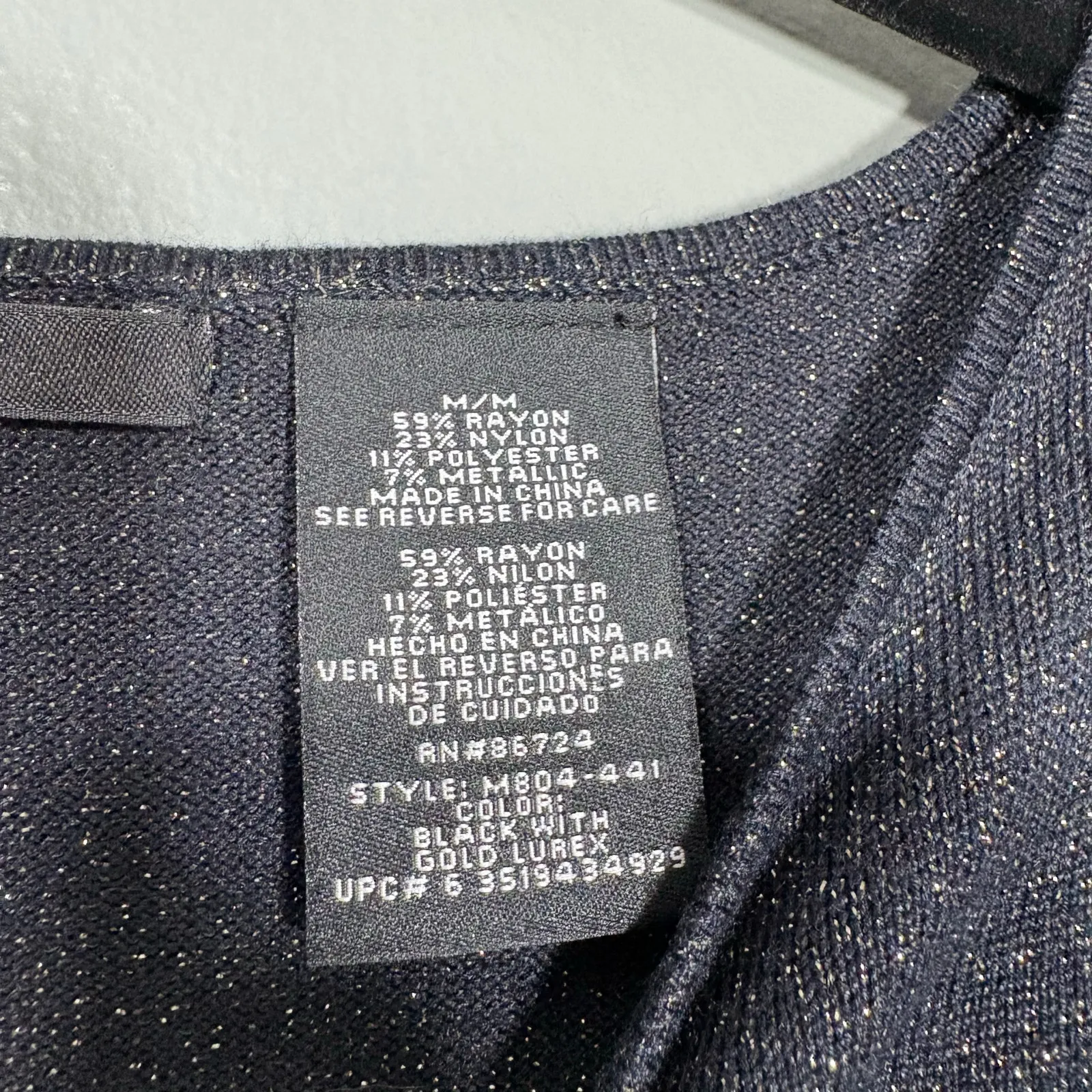 Raisey Women's Black & Gold Metallic Retro Glam Knit Top - Image 5