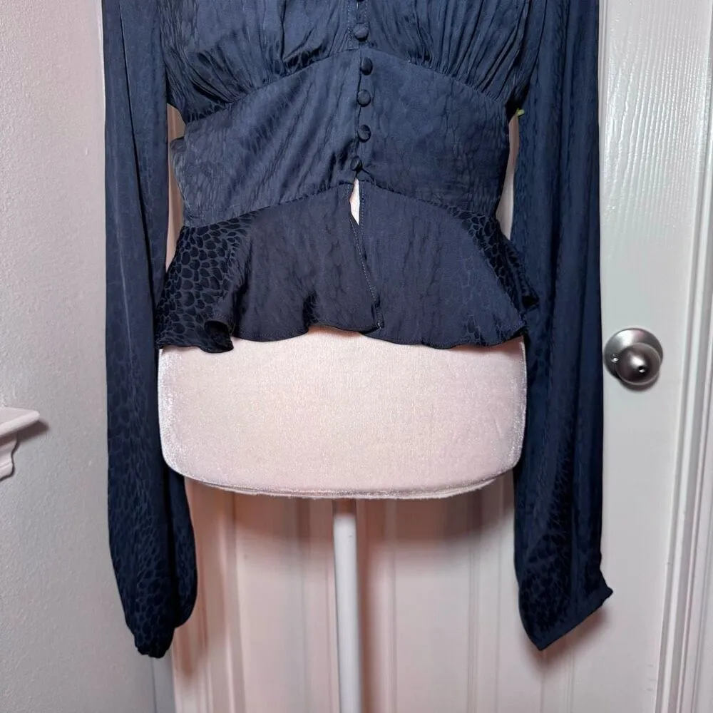 Tobi  Peplum Button Top - Image 3