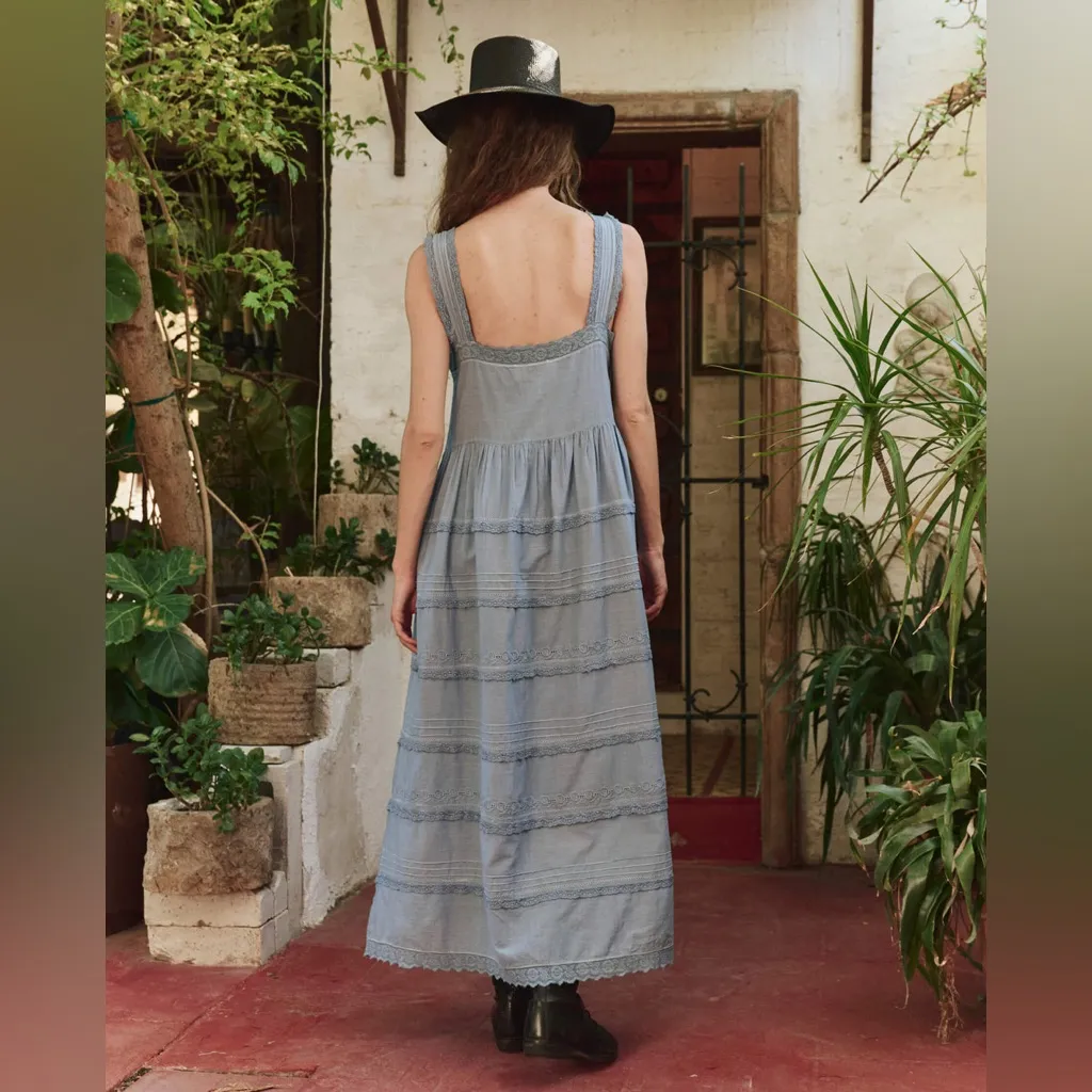 The Great The Reverie Dress in Pale Blue XS - Image 6