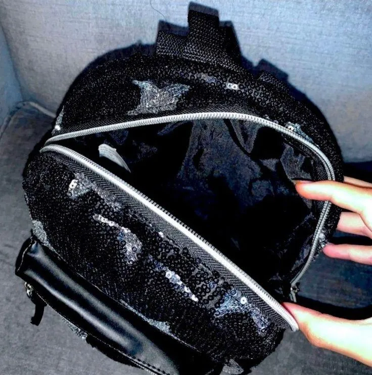 🖤 Sparkle Mini Star Backpack Black - Image 3