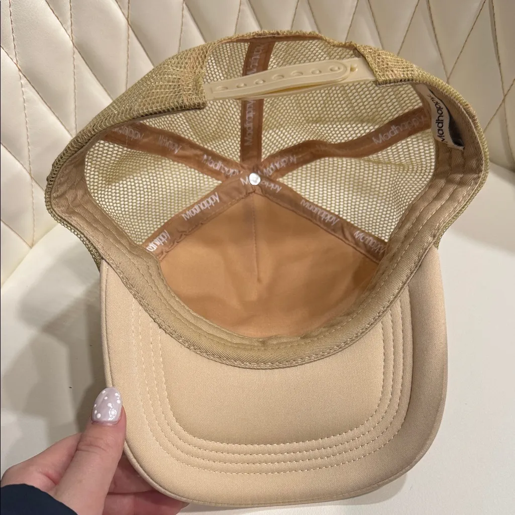 Madhappy Cream and Brown Trucker Hat - Image 3
