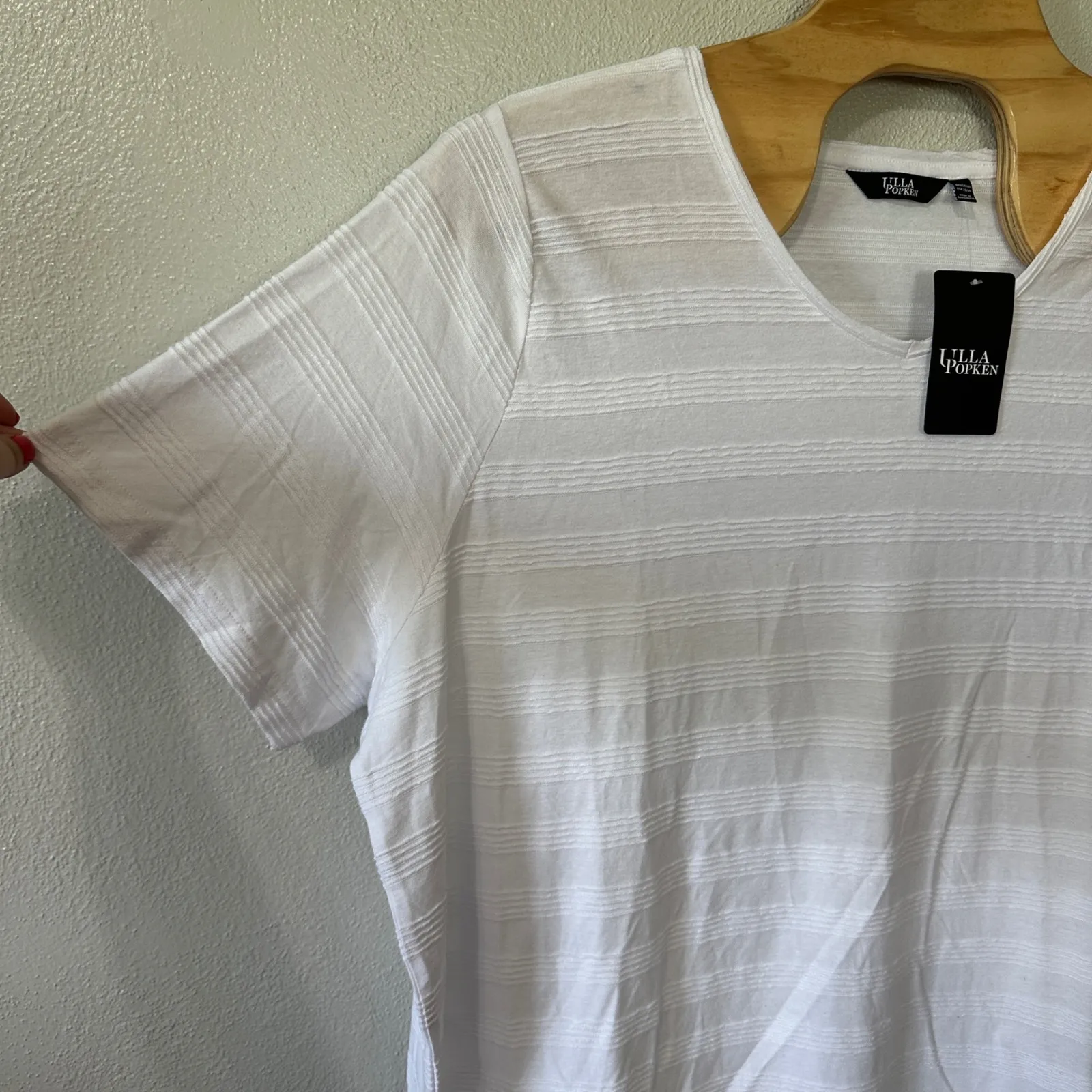 NEW Ulla Popken White Striped‎ T - Image 2
