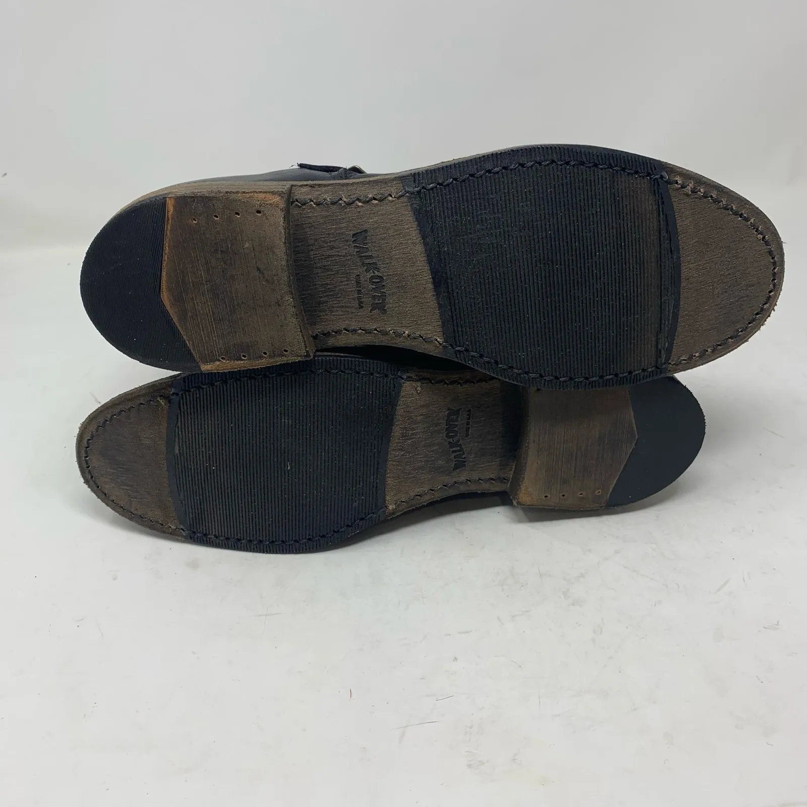 Walk Overs Vintage Union Made USA Women 10 Moto Biker Boots Slouch Black Leather - Image 5