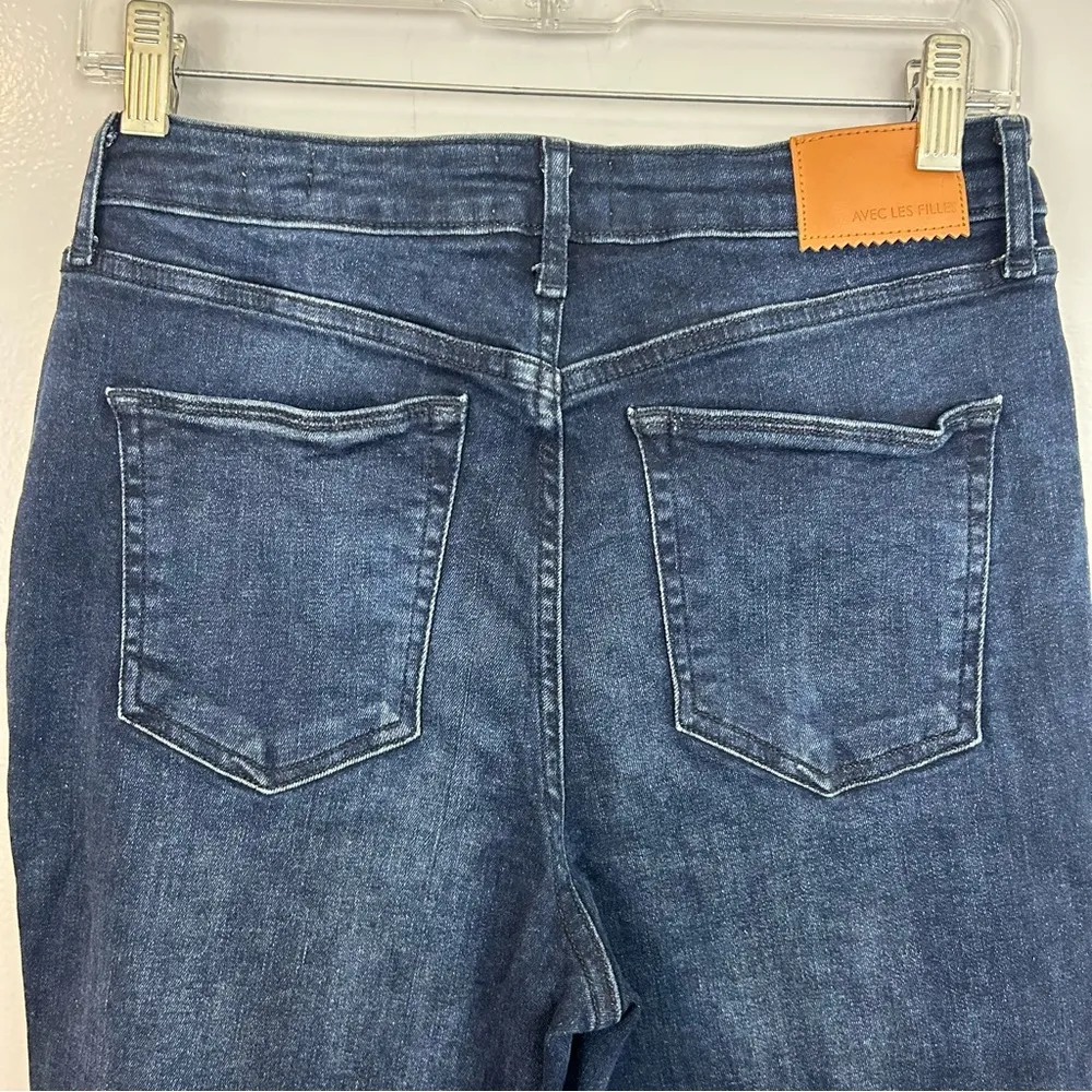 Avec Les Filles "Hot Girl" Skinny Fit Blue Denim High Rise Jeans Size 29 - Image 6