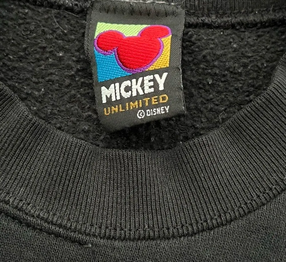 Vintage Disney Mickey Unlimited Velva Sheen Embroidered Pullover Sweatshirt - Image 5