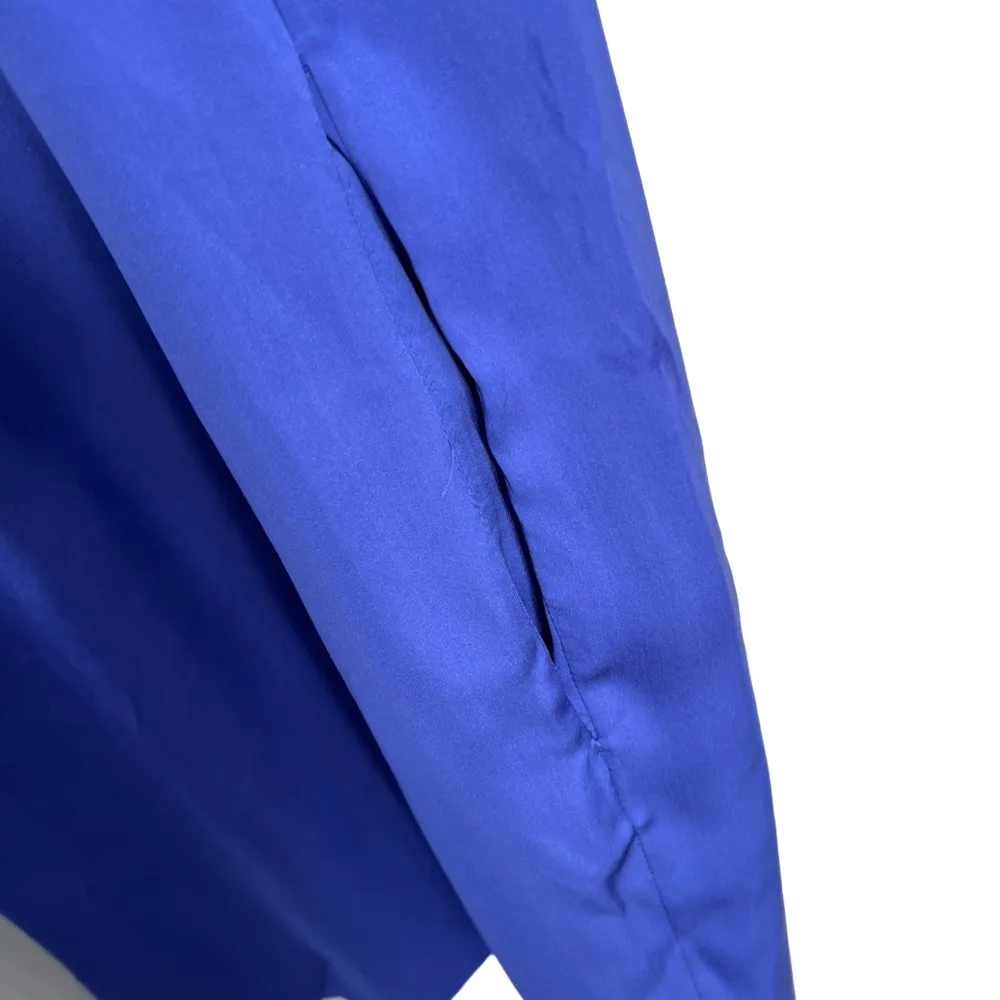 Paul Smith Dress Blue Silk Bow Sleeve Detail Pockets Zipper Back Size 38 New - Image 5
