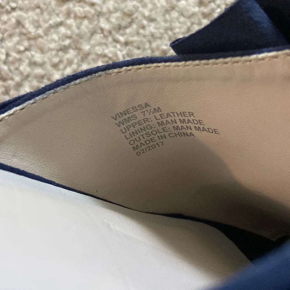 EUC Kenneth Cole blue suede sandal‎ women’s 7.5 - Image 3