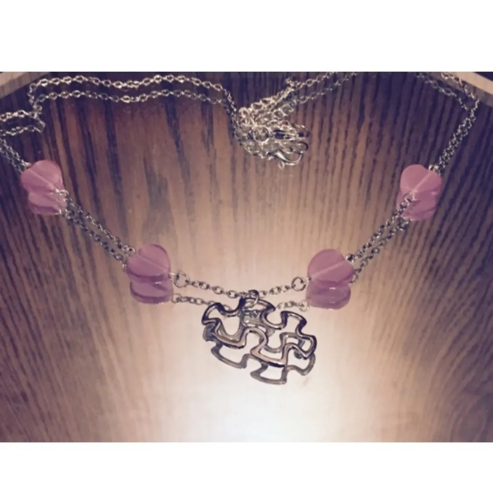 Puzzle Piece Heart Necklace - Image 2