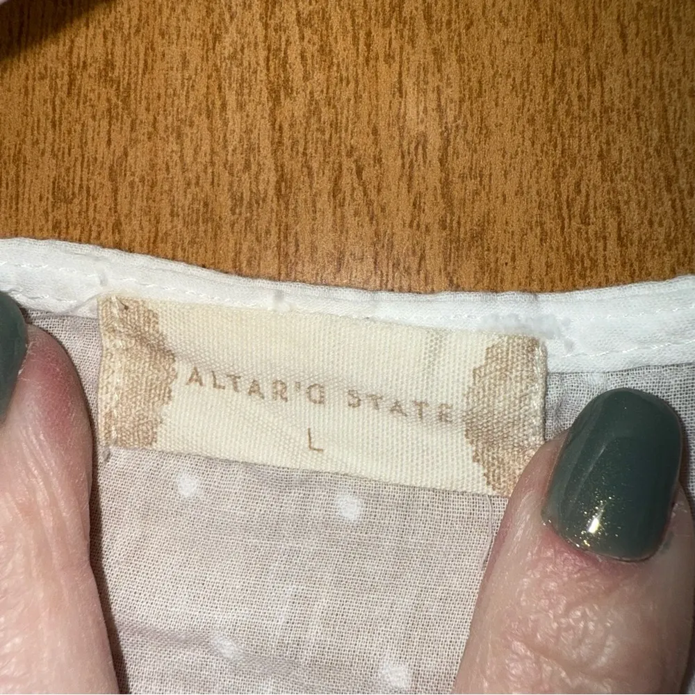 Altar’d State Sheer Cotton Top Size Large - Image 3