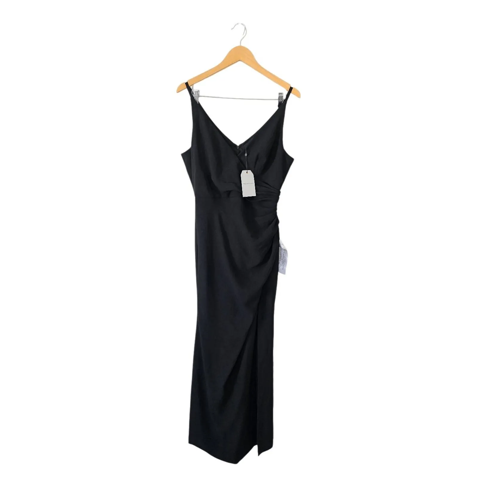 Dress the Population Jordan Gown Ruched Side Slit Black Size XL NWT - Image 3