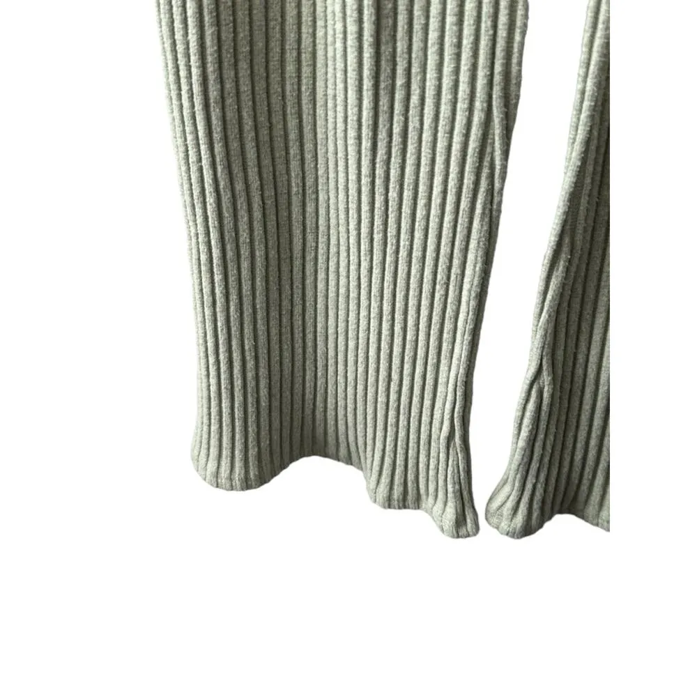 Altar'd State Caitlyn Ribbed Flares Flared Leg Pants Women's Size Medium Green - Image 4
